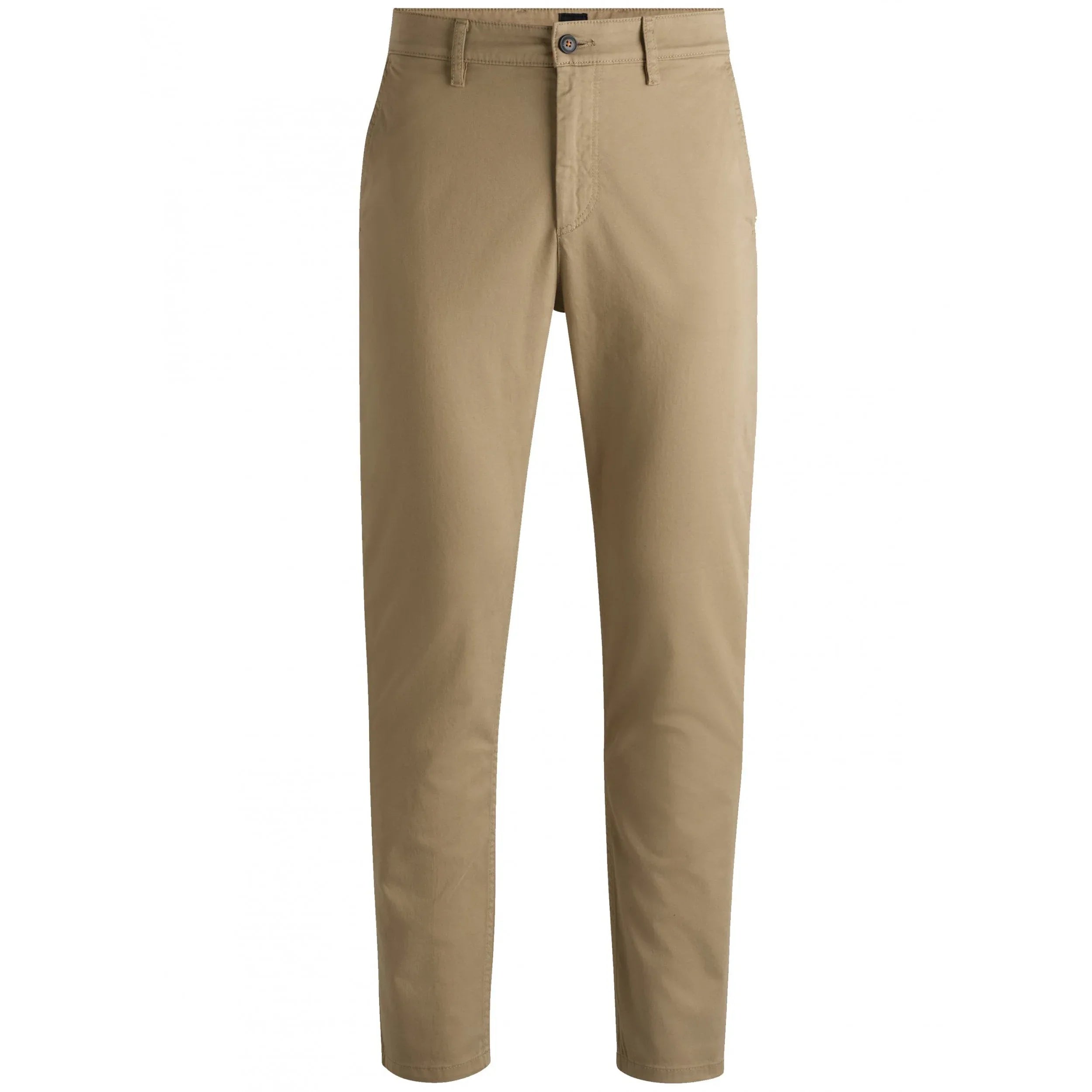 BOSS Men's Beige Tapered Chino Trousers - Regular Fit Stretch Cotton - Gomix Brands Outlet